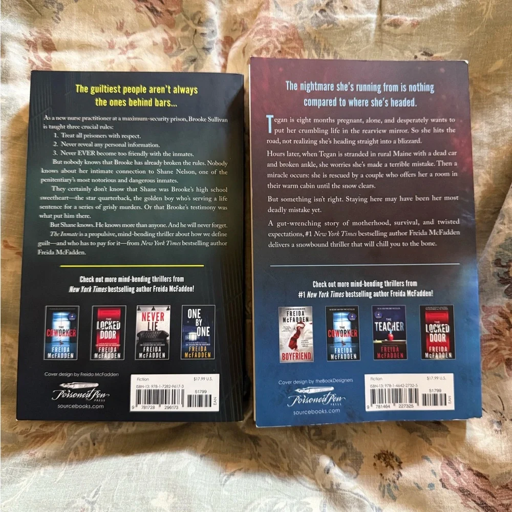 Frieda McFadden paperback 2 book bundle
The Inmate & The Crash - Picture 2 of 2